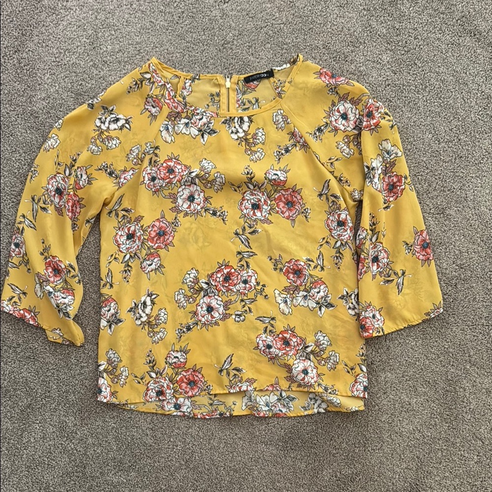 Floral Yellow Women's Top